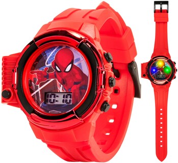 Foto 1 | Foto 1 | Reloj Accutime Marvel Spider-man Para Niños Con Linterna Lcd - Venta Internacional.