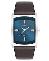 Venta Internacional - Reloj Armitron Para Hombre Con Esfera Rectangular De Cristal Y Correa De Piel