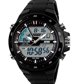 Foto 1 | Foto 1 | Venta Internacional - Reloj Skmei Con Alarma Analógica Digital Resistente Al Agua Hasta 30 M, Color Negro