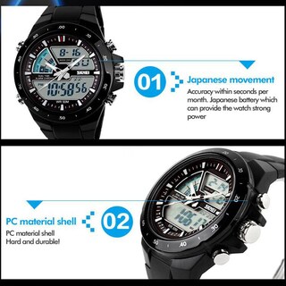 Foto 5 | Foto 5 | Venta Internacional - Reloj Skmei Con Alarma Analógica Digital Resistente Al Agua Hasta 30 M, Color Negro