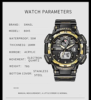 Foto 5 | Foto 5 | Venta Internacional - Reloj Smael Samel 8045 Militar Para Hombre, Impermeable, 50 M