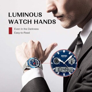 Foto 3 | Foto 3 | Venta Internacional - Reloj Analógico De Cuarzo Skmei 1204 Para Hombre, Acero Inoxidable, 30 M