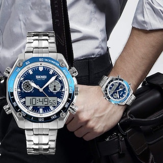 Foto 6 | Foto 6 | Venta Internacional - Reloj Analógico De Cuarzo Skmei 1204 Para Hombre, Acero Inoxidable, 30 M