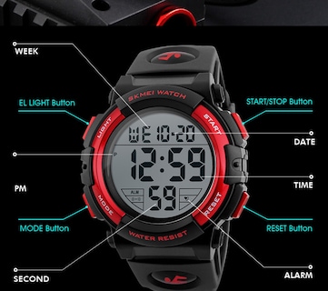 Foto 5 | Foto 5 | Venta Internacional - Reloj Digital Gosasa Con Alarma Led Impermeable Y Cronómetro Para Hombre