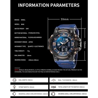 Foto 6 | Foto 6 | Venta Internacional - Reloj Deportivo Smael Para Hombre, Impermeable, Digital, Con Alarma De Pulsera Grande