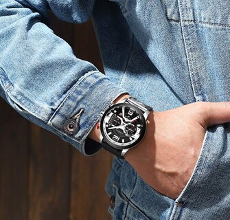 Foto 6 | Foto 6 | Venta Internacional - Reloj Fanmis Con Cronógrafo De Negocios De Lujo Para Hombre, Vestido Con Diseño De Agua
