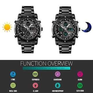 Foto 5 | Foto 5 | Venta Internacional - Reloj Deportivo Tonshen Digital Analógico De Cuarzo Led Para Hombre