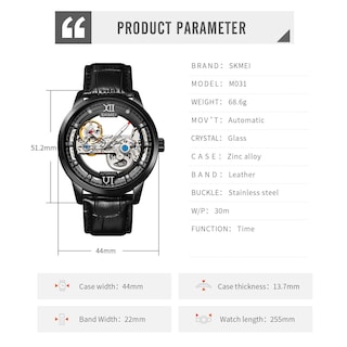 Foto 6 | Foto 6 | Venta Internacional - Reloj De Pulsera Analógico Ultradelgado Y Resistente Al Agua Skmei Para Hombre