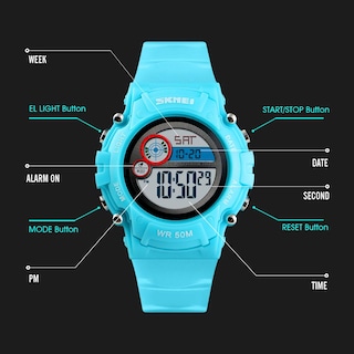 Foto 7 | Foto 7 | Venta Internacional - Reloj Led Digital Impermeable Iwoch Para Niños Y Niñas De 5 A 12 Años, Azul