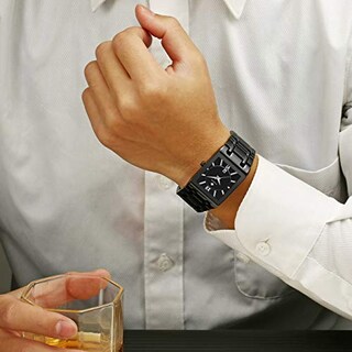 Foto 4 | Foto 4 | Venta Internacional - Reloj De Pulsera Boovo Retangle De Acero Inoxidable Para Hombre A Prueba De Agua