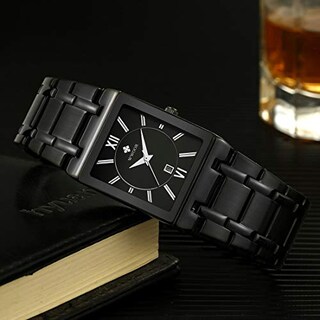 Foto 5 | Foto 5 | Venta Internacional - Reloj De Pulsera Boovo Retangle De Acero Inoxidable Para Hombre A Prueba De Agua