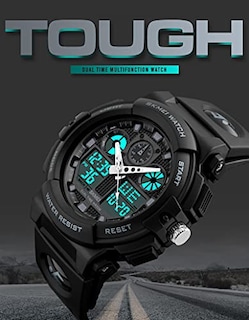 Foto 4 | Foto 4 | Venta Internacional - Reloj Deportivo Analógico Findtime Para Hombre, Cara Grande, Doble Hora