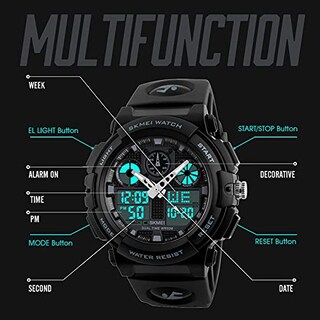 Foto 5 | Foto 5 | Venta Internacional - Reloj Deportivo Analógico Findtime Para Hombre, Cara Grande, Doble Hora
