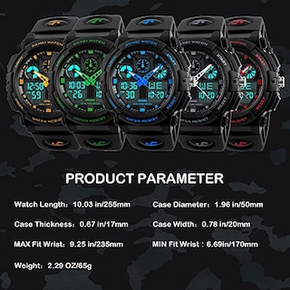 Foto 7 | Foto 7 | Venta Internacional - Reloj Deportivo Analógico Findtime Para Hombre, Cara Grande, Doble Hora