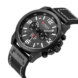 Foto 6 | Foto 6 | Venta Internacional - Reloj de Pulsera Caowtan para Hombre con Correa de Piel Negra