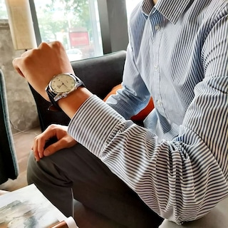 Foto 6 | Foto 6 | Venta Internacional - Reloj Uwork Analógico De Cuarzo Para Hombre, Resistente Al Agua, Piel Negra