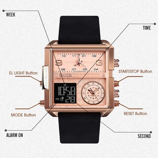 Foto 4 | Foto 4 | Venta Internacional - Reloj Skmei, Correa Digital De Cuero Militar Impermeable Para Hombre