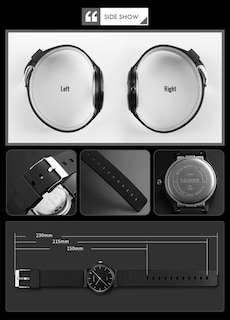 Foto 5 | Foto 5 | Venta Internacional - Reloj Tonnier De Diseño Simple Analógico Ultrafino Para Hombres/w