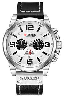 Foto 1 | Foto 1 | Venta Internacional - Reloj Curren White Chronograph Fashion Trend, 3 Bar, De Resina Acuosa