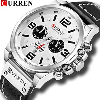 Foto 2 | Foto 2 | Venta Internacional - Reloj Curren White Chronograph Fashion Trend, 3 Bar, De Resina Acuosa