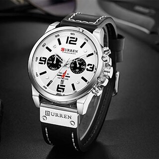 Foto 4 | Foto 4 | Venta Internacional - Reloj Curren White Chronograph Fashion Trend, 3 Bar, De Resina Acuosa