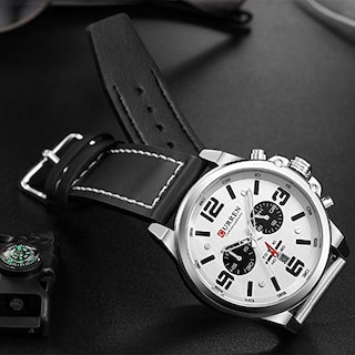 Foto 5 | Foto 5 | Venta Internacional - Reloj Curren White Chronograph Fashion Trend, 3 Bar, De Resina Acuosa