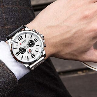 Foto 6 | Foto 6 | Venta Internacional - Reloj Curren White Chronograph Fashion Trend, 3 Bar, De Resina Acuosa