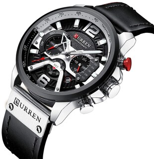 Foto 2 | Foto 2 | Venta Internacional - Reloj Holuns Con Cronógrafo Integral De Piel Para Hombre, Color Rojo