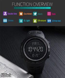 Foto 2 | Foto 2 | Venta Internacional - Reloj Pasnew Con Pantalla Grande Para Hombre, Resistente Al Agua, 50 M, Con Alarma
