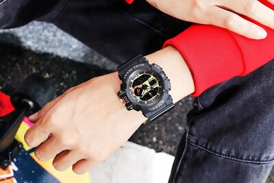 Foto 4 | Foto 4 | Venta Internacional - Reloj Deportivo Carlien Para Hombre, Led, Cuarzo, Doble Pantalla, 50 M, Color Agua Rojo