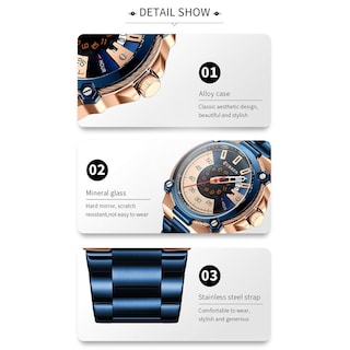 Foto 7 | Foto 7 | Venta Internacional - Reloj De Pulsera Cigoo 8345 Quartz Para Hombre Con Correa De Acero Inoxidable