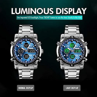 Foto 3 | Foto 3 | Venta Internacional - Reloj Bozlun Con Doble Pantalla Analógica Y Digital Para Hombre Con Alarma