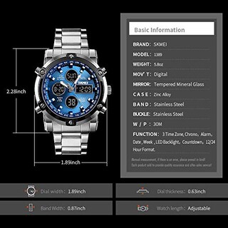 Foto 4 | Foto 4 | Venta Internacional - Reloj Bozlun Con Doble Pantalla Analógica Y Digital Para Hombre Con Alarma