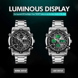 Foto 3 | Foto 3 | Venta Internacional - Reloj Bozlun Con Doble Pantalla Analógica Y Digital Para Hombre