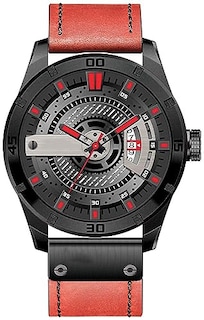 Foto 1 | Foto 1 | Venta Internacional - Reloj Fanmis, Correa De Piel Para Hombre, Chapada En Negro, 30 M, Resistente Al Agua