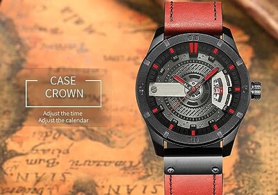 Foto 3 | Foto 3 | Venta Internacional - Reloj Fanmis, Correa De Piel Para Hombre, Chapada En Negro, 30 M, Resistente Al Agua