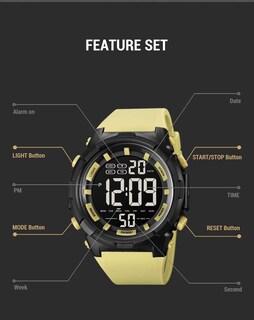 Foto 4 | Foto 4 | Venta Internacional - Reloj Digital Gosasa Con Alarma Led Impermeable Y Cronómetro Para Hombre