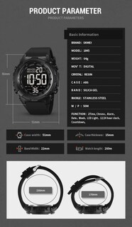 Foto 7 | Foto 7 | Venta Internacional - Reloj Digital Gosasa Con Alarma Led Impermeable Y Cronómetro Para Hombre