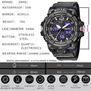 Foto 6 | Foto 6 | Venta Internacional - Reloj Smael Con Alarma Led Deportiva Impermeable Militar Para Exteriores