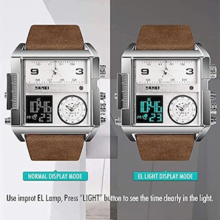 Foto 2 | Foto 2 | Venta Internacional - Reloj Skmei LED Cuadrado con Multizona Horaria para Hombres