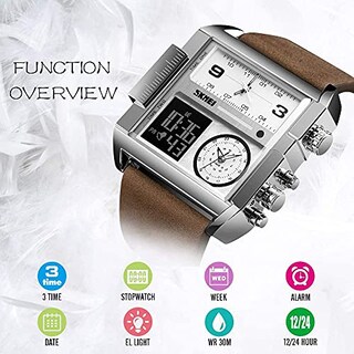 Foto 3 | Foto 3 | Venta Internacional - Reloj Skmei LED Cuadrado con Multizona Horaria para Hombres