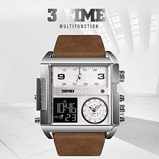 Foto 4 | Foto 4 | Venta Internacional - Reloj Skmei LED Cuadrado con Multizona Horaria para Hombres