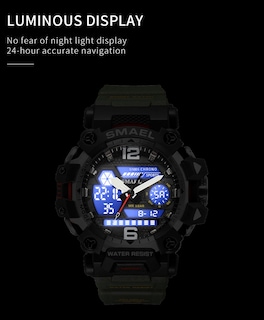 Foto 7 | Foto 7 | Venta Internacional - Reloj Smael Para Hombre, Led Digital, Militar, Resistente Al Agua, 50 M