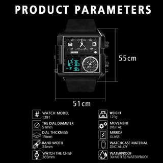 Foto 6 | Foto 6 | Venta Internacional - Reloj Led Digital Deportivo Skmei, Cuadrado, Cara Grande, Analógico, Cuádruple