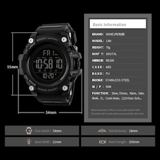 Foto 5 | Foto 5 | Venta Internacional - Reloj Digital Skmei Con Retroiluminación Led Impermeable Para Hombres