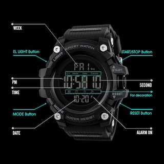 Foto 6 | Foto 6 | Venta Internacional - Reloj Digital Skmei Con Retroiluminación Led Impermeable Para Hombres
