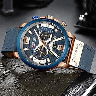 Foto 5 | Foto 5 | Venta Internacional - Reloj Gosasa, Cronógrafo Deportivo, Cuarzo, Cuero Marrón, Para Hombre