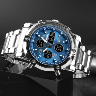 Foto 5 | Foto 5 | Venta Internacional - Reloj Bozlun Analógico Digital Para Hombre Con 3 Zonas Horarias De 48 Mm