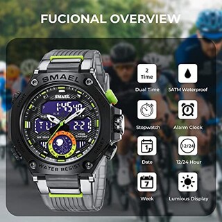 Foto 4 | Foto 4 | Venta Internacional - Reloj Deportivo Smael Led Digital 50 M Impermeable Para Hombre