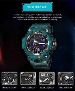 Foto 3 | Foto 3 | Venta Internacional - Reloj Smael Para Hombre, Led Digital, Militar, Resistente Al Agua, 50 M